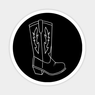 COWBOY Boot White Magnet